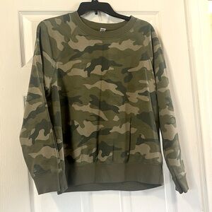4/$20 Soft and comfy camo sweatshirt.